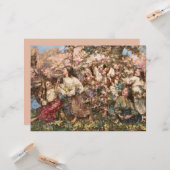 Carte Printemps (par Edward Atkinson Hornel) (Devant/Arrière en situation)