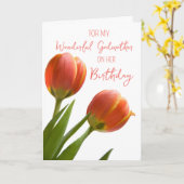 Carte Printemps Tulipes Godmère Anniversaire (Fleur jaune)