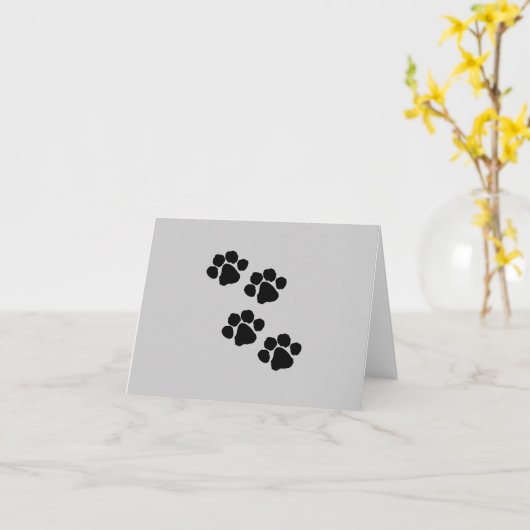 Carte Prints des animaux (Fleur jaune)