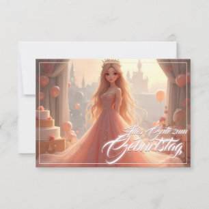 Carte Prinzessin Geburtstagskarte à Rosa