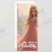 Carte Prinzessin Geburtstagskarte à Rosa (Devant / Derrière)