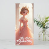 Carte Prinzessin zum Geburtstag im rosa Traumkleid (Debout devant)