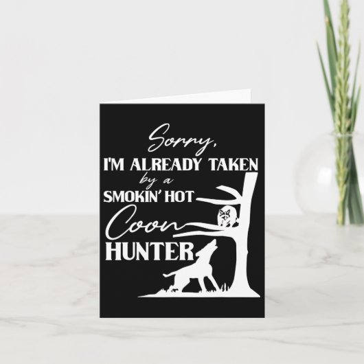 Carte Prise Par Fumer Chasseur De Coon Chaud Funny Racco (Devant)