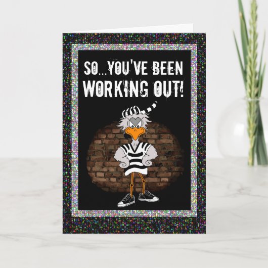 Carte Prison card : Work out jailbird (Devant)
