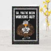 Carte Prison card : Work out jailbird (Fleur jaune)