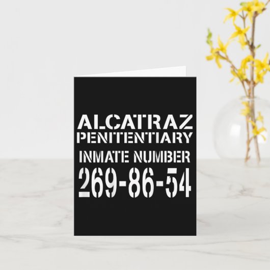 Carte Prison d'Alcatraz Drôle costume de prisonnier Hall (Fleur jaune)