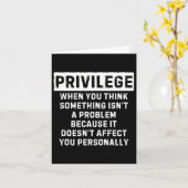 Carte Privilège Expliqué Black Lives Problem Black Hist (Fleur jaune)