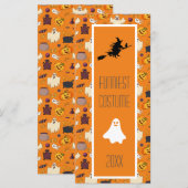 Carte Prix d'Halloween amusant - Costume le plus drôle (Devant / Derrière)