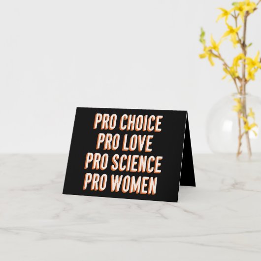 Carte Pro Choice Droits des femmes Patriarcat féministe  (Fleur jaune)