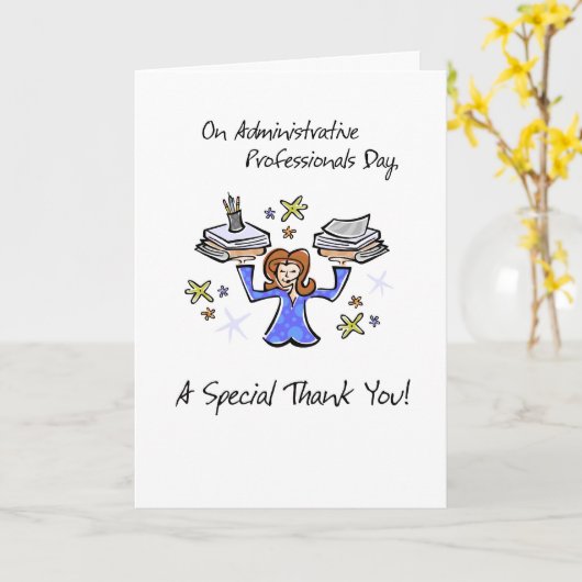 Carte Pro équilibrage de jour d'Admin (Fleur jaune)