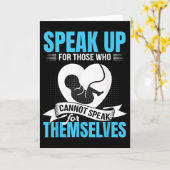 Carte Pro-life Speak Up For Those Who Cannot Speak For T (Fleur jaune)