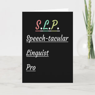 Carte Pro Linguiste Pratique Cadeau SLP
