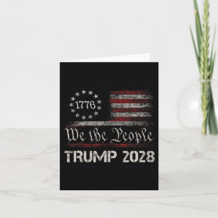 Carte Pro Trump 2028 Président America Us Drapeau Retro