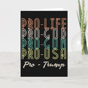 Carte Pro Trump Vie Dieu Armes Républicain