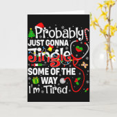 Carte Probablement juste aller sonner un peu Noël (Fleur jaune)