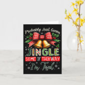 Carte Probablement juste aller tintinnabuler un peu Noël (Fleur jaune)