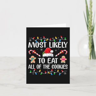 Carte Probablement Manger Tous Les Biscuits De Noël Fami