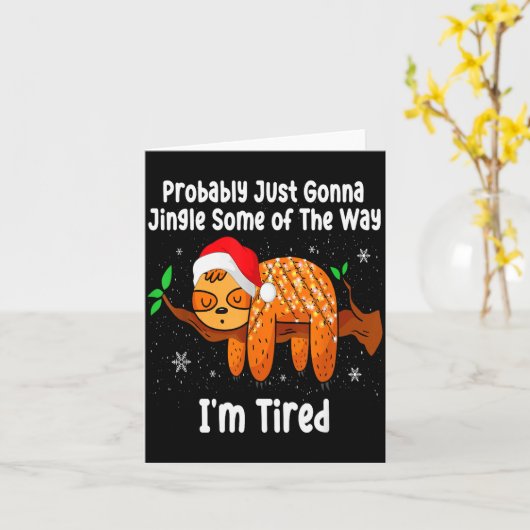 Carte Probably Just Going To Jingle Some Of The Way Funn (Fleur jaune)