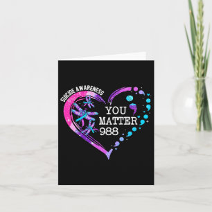 Carte Problème du coeur 988 Sensibilisation à la prévent