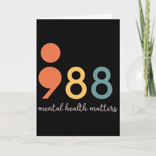 Carte Problèmes de santé mentale 988 Semicolon Préventio