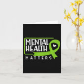 Carte Problèmes de santé Ruban vert Sensibilisation en s (Fleur jaune)