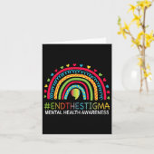 Carte Problèmes Finissent La Stigmatisation Rainbow Boho (Fleur jaune)