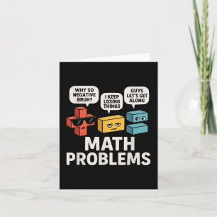 Carte Problèmes Mathématiques Symboles Drôle Enseignant 