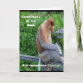 Carte Proboscis Monkey - Joyeux anniversaire (Devant)