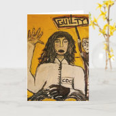 CARTE PROCÈS DE SORCIÈRE DE RASTA COUPABLES (Fleur jaune)