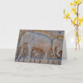 Carte Procession des éléphants, Inde du Sud (Fleur jaune)