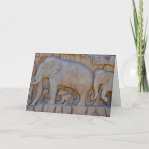 Carte Procession des éléphants, Inde du Sud