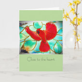 Carte Proche Cardinal Card Coeur (Fleur jaune)
