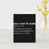 Carte Procraftinate Definition - Avoiding Any And All Ad (Fleur jaune)