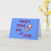 Carte Produits du premier 4 juillet pour bébé (Fleur jaune)