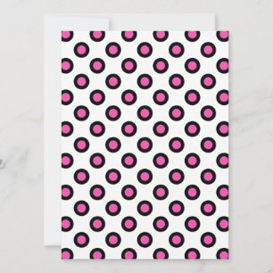 Carte produits pois roses et noirs