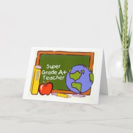 CARTE "PROF A+ À NOËL" (Devant)