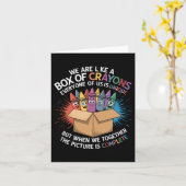 Carte Prof amusant Nous sommes comme une boîte de crayon (Fleur jaune)