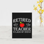 Carte Prof Cl de 2024 Retraite Dernier Jour d'École  (Fleur jaune)