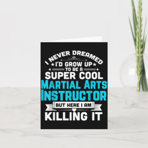Carte Prof d'arts martiaux super cool Prof hilarant