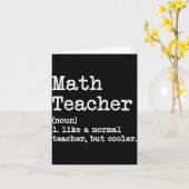 Carte Prof de maths drôle, comme un prof normal mais coo (Fleur jaune)