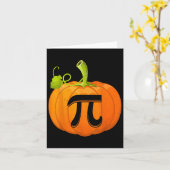 Carte Prof de maths drôle de tarte à la citrouille Scien (Fleur jaune)