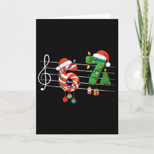 Carte Prof de musique drôle 6 7 67 Mème Six Sept Noël