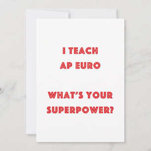 Carte Prof superpuissant de l'histoire de l'AP Euro
