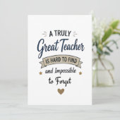 Carte Prof vraiment génial impossible à oublier (Debout devant)