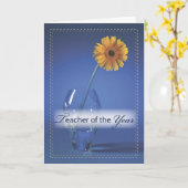 Carte Professeur 3500 des félicitations d'année (Fleur jaune)