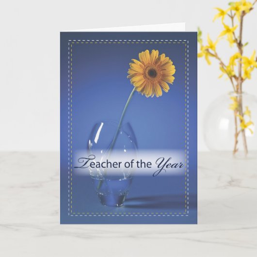 Carte Professeur 3500 des félicitations d'année (Fleur jaune)