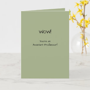 Carte Professeur adjoint Félicitations Premier emploi