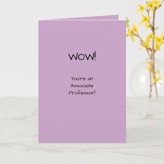 Carte Professeur agrégé Félicitations Tenure Academie (Fleur jaune)