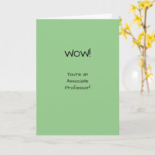 Carte Professeur Associé Félicitations Drôle Plaisanteri (Fleur jaune)