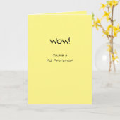 Carte Professeur complet Félicitations Fun Academic (Fleur jaune)